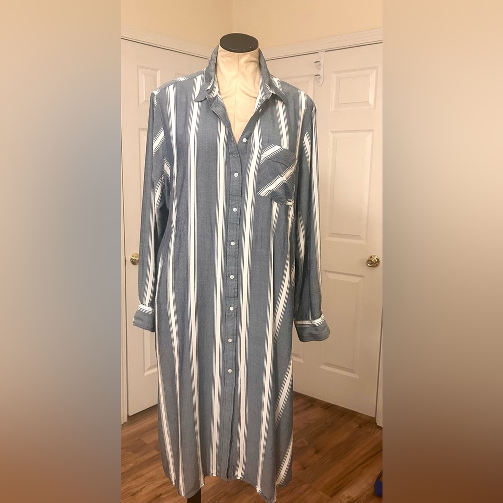 Express Button Down Shirt Dress: EC